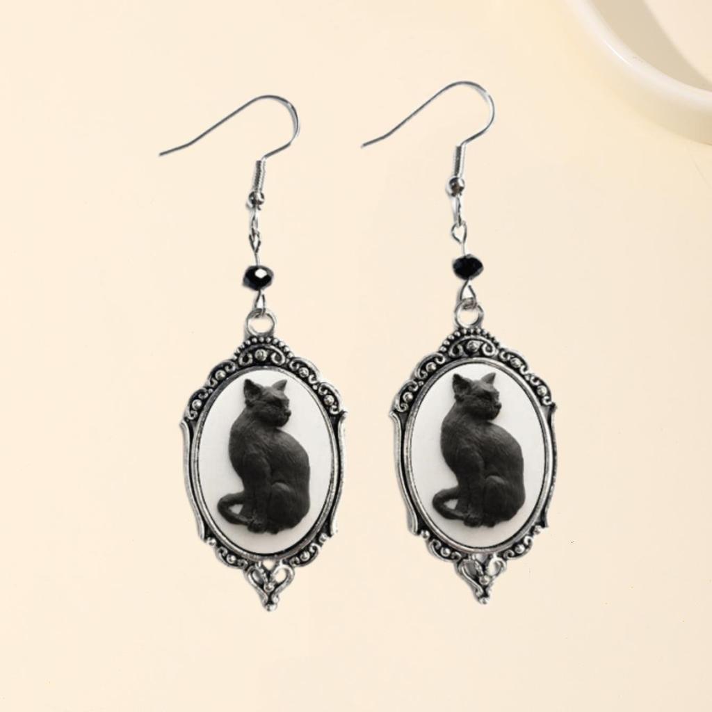 1 Pair, Simple and Elegant Cat-decorated Pendant, Women's Earrings Jewelry, Daily Party Gift