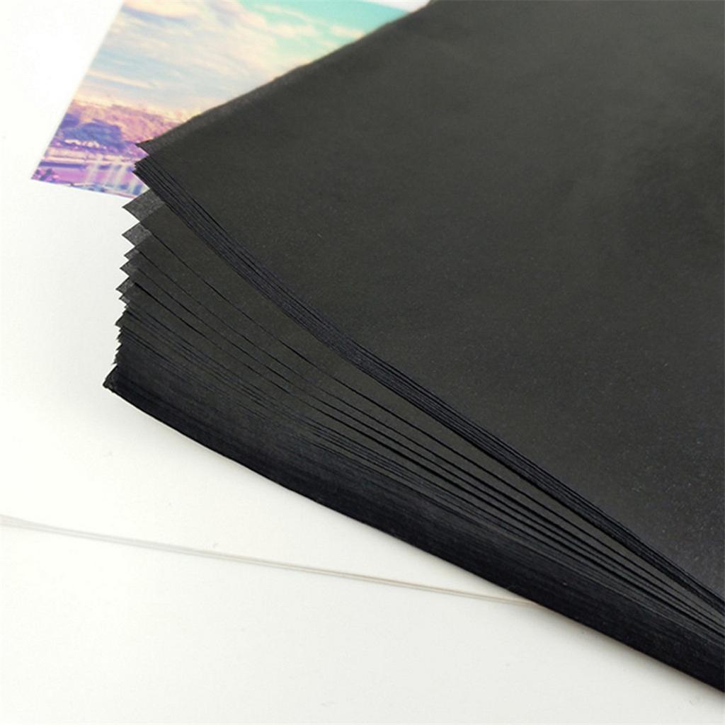 100pcs Black Carbon Copy Paper For Hand, Single-Sided A4 Carbon Paper