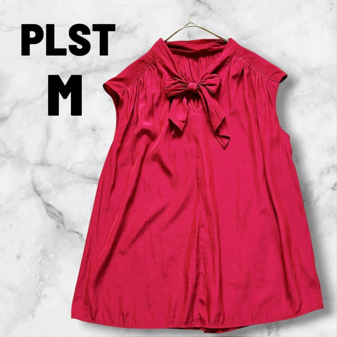 PLST Bowtie Blouse Thick Georgette Pink M