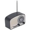 Dollhouse Mini Radio Model Vintage Cute Decoration Realistic Dollhouse Radio Model Toy for Children Black