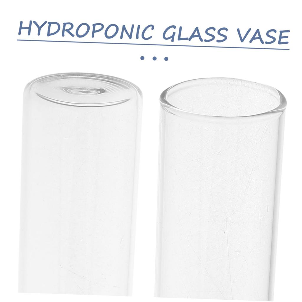 NUOLUX Test Tube Vases, Transparent Glass, for Propagating Plants, Hydroponic Compatible, Rear Decor, Indoor Use, Set of 4