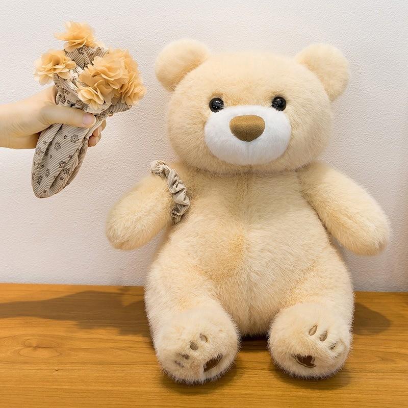 Teddy Bear Plush Toy For Valentines Day Gift Girl Boy Kids Soft Short Plush Material