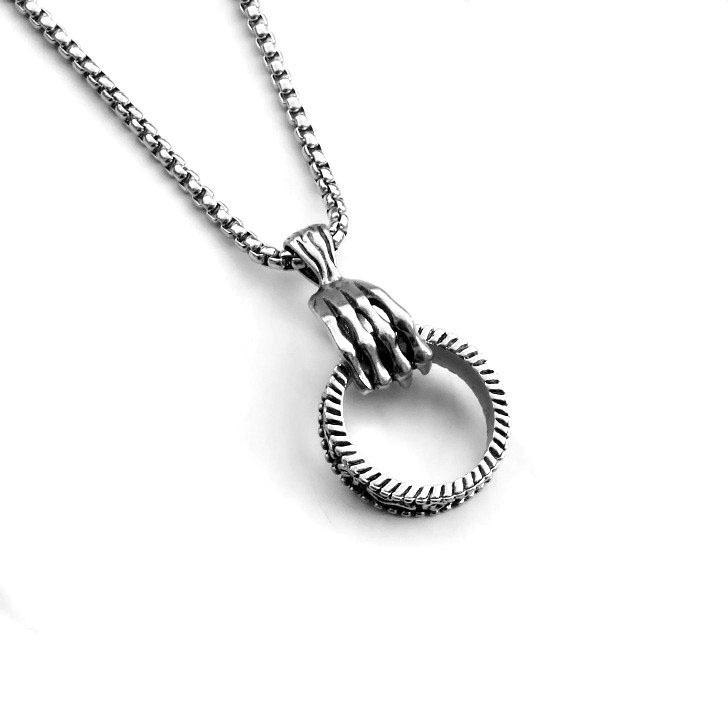 Filmperipherie Witcher 3 Hexer 3 Wolfskopf Halskette Anhänger, Halskette