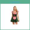 Weihnachtskleid für Damen Polyester Spandex mit Kontrastfarben Halloween Bühnenkostüm für festliche Veranstaltungen