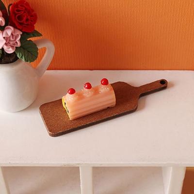 5Pcs/Set 1:12 Dollhouse Miniature Chopping Board Simulation Cutting Board Bread Dessert Board Model Kitchen Decor Toy Doll House Accessories