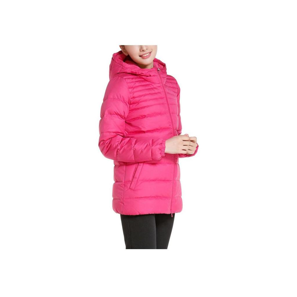 adidas Women's Bright Pink Hooded Mid-Length Down Jacket G69627