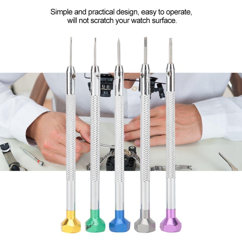 5Pcs 0.8/1.0/1.2/1.4/1.6mm Watch Repair Screwdriver Small precision equipment fixing