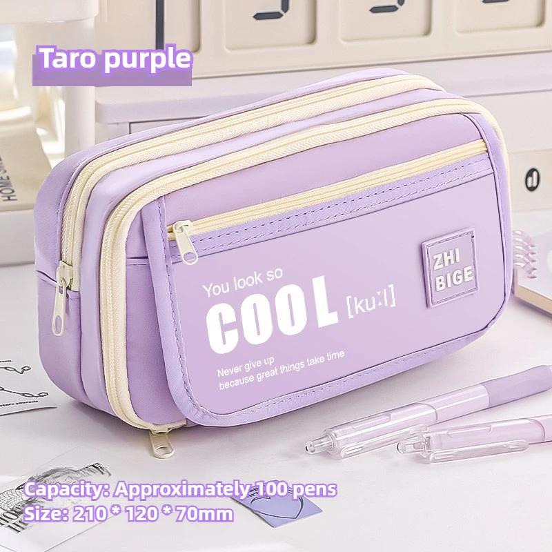 Large-capacity High-value Student Pencil Case Stationery Box Simple Stationery Bag Multi-layer Student Supplies Storage Bag