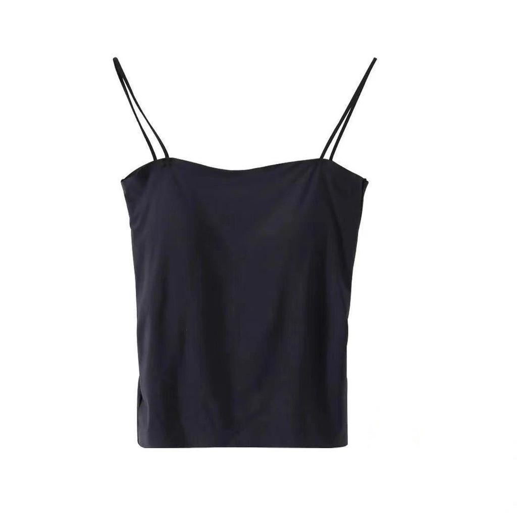 Modal Camisole with Built-in Pads, Versatile Seamless Tank Top, Anti-Exposure Lingerie for Students