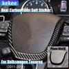 Real Carbon Fiber Car Accessories Driver Wheel Trim Cover Sticker For VW Touareg 7P MK2 2011 2012 2013 2014 2015 2016 2017 2018