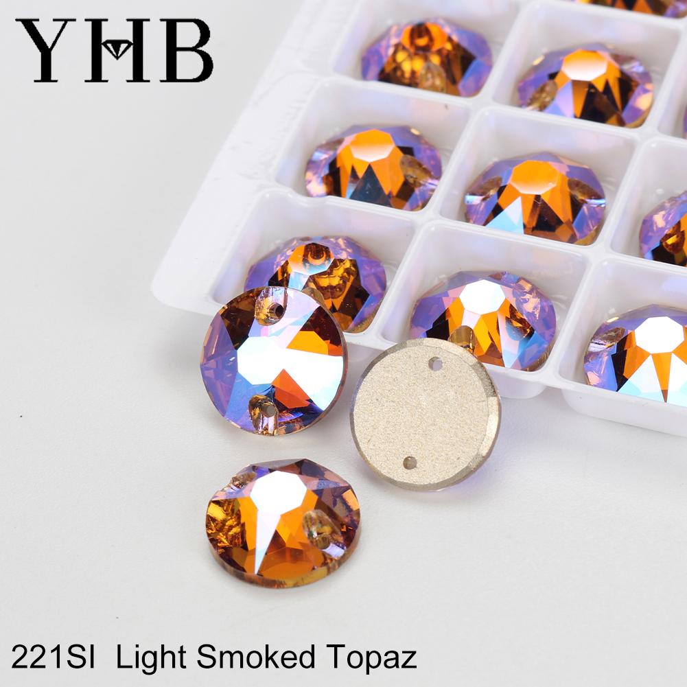 YHB Top Quality XIRIUS Glass Crystal AB Moonlight Sewing Stones Flatback Sew on Rhinestones For Garment Clothes Bags