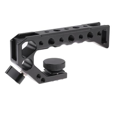 Poignée supérieure universelle pour appareil photo avec trou de vis 3/8in/1/4in, griffe porte-accessoires, compatible pour appareils photo reflex numériques et caméras sportives