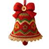 Handmade Christmas Bell Ornament DIY Knitted Santa Claus Bell Crochet
