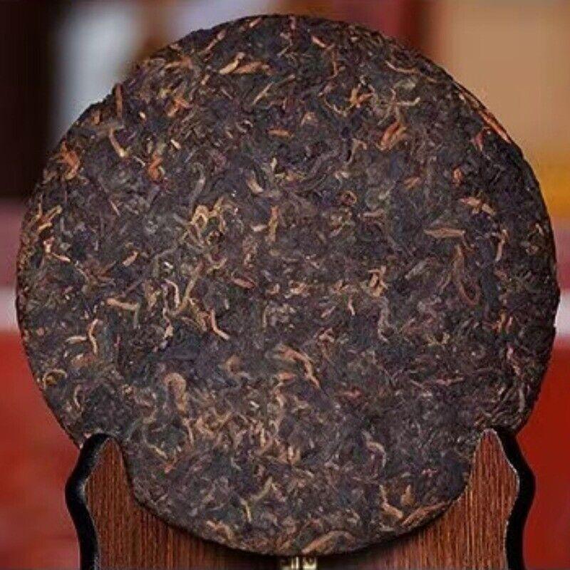 357g Yunnan Qizi Shu Puerh Cake Tea 2004 Menghai 7572 Old Pu-erh Ripe Tea Cake