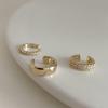 3Pcs Set Personality Zircon Clip Earrings for Women Punk Crystal Zircon Ear Cuff Fake Piercings Earring Jewelry Girl Gifts