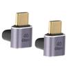 2 Pcs USB C Male to Female Adapter Right Angle 90 Degree PD 100W 40Gbps 8K60Hz HD Type C Male to