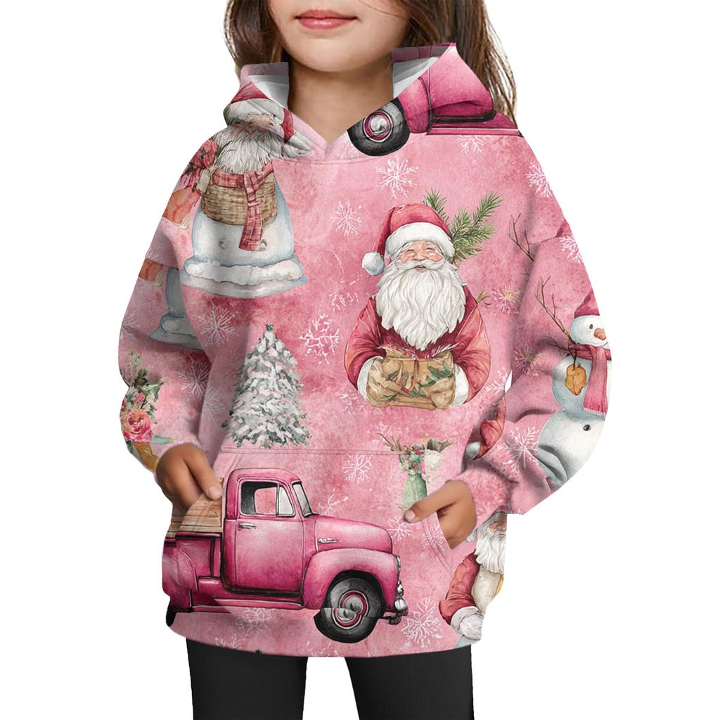 Girls' Hooded Tie-Dye Sweatshirt - Pullover Print Top