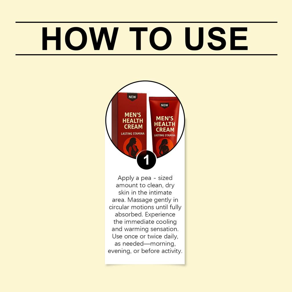 Men's Care Cream: Daily Care And Nourishment For Men's Skin. Gentle Ingredients Massage Care Cream.