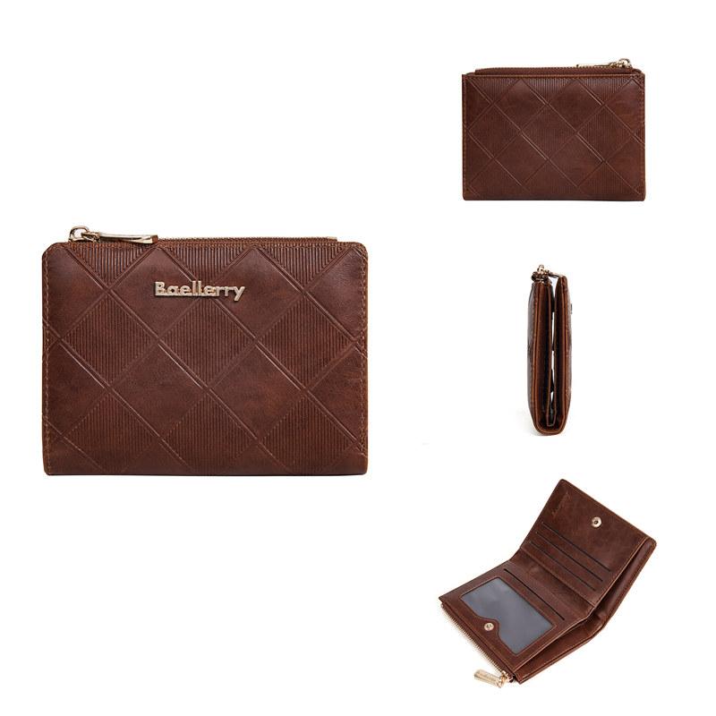 Baellerry Kvinner korte bifold lommebøker kunstskinn mynt veske Mini pengevesker