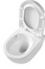 Wall-hung toilet bowl pureline fluxa tornado 53.5x36 cm with thick W/O seat white