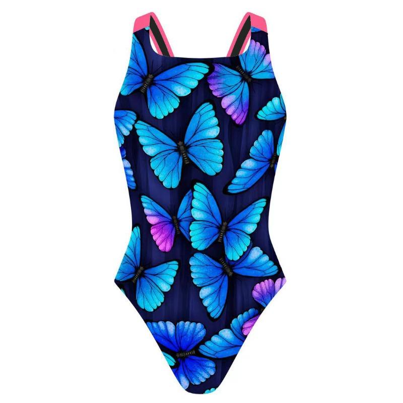 New European and American One-piece Bikini Digital Printing Swimsuit Tight Racing Swimsuit Women