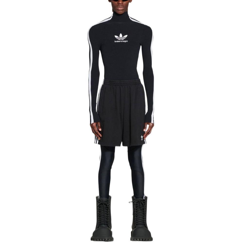 Balenciaga X Adidas Originals FW22 Casual Shorts Men's Black 723881TNVN28482