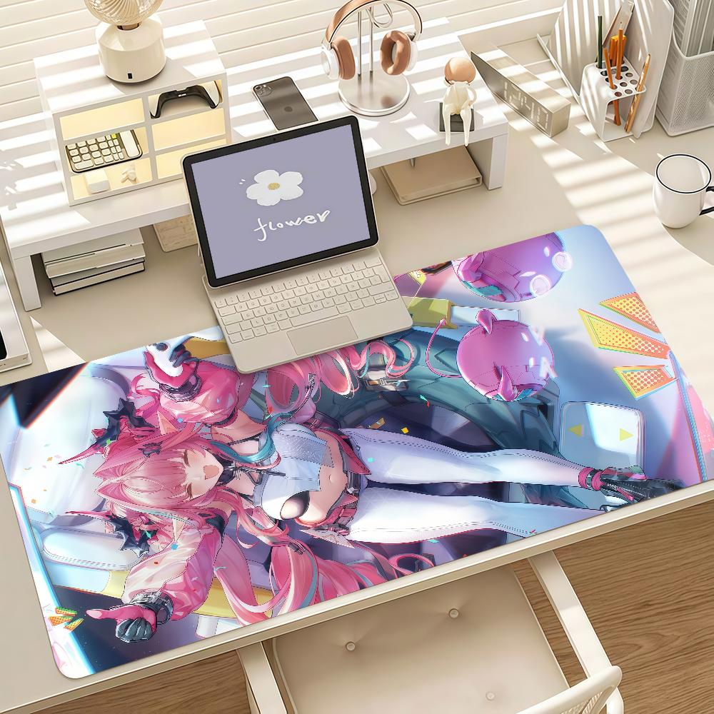 Arknights Endfield Yvonne Anime Gaming Mouse Pad Antislip Rubber Base Large Pc Keyboard Laptop Desk Mat For Office Student Home