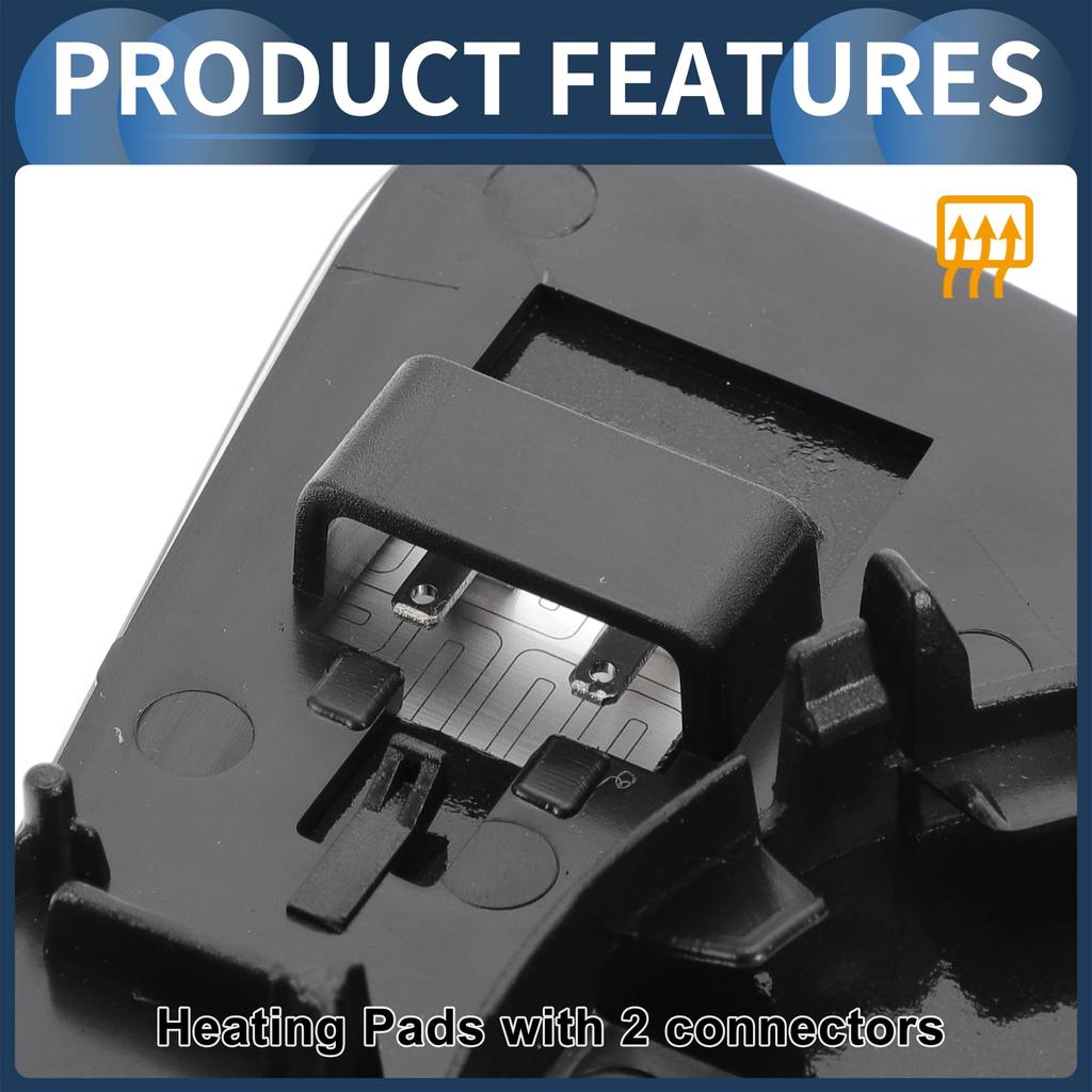 INFINAUTO Compatible with Volvo Left Driver Side Mirror Glass Replacement W / White Glass