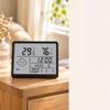 Minimalist LED Digital Clock Temperature Humidity Monitor Magnetic Wall Mounted Desk Tabletop Home Office Kitchen Tool
