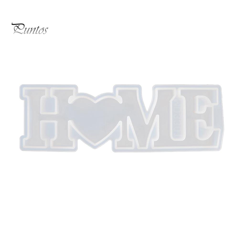 Puntos Home Silicone DIY Family Love Epoxy Resin Casting Mould Ornament Making Mold