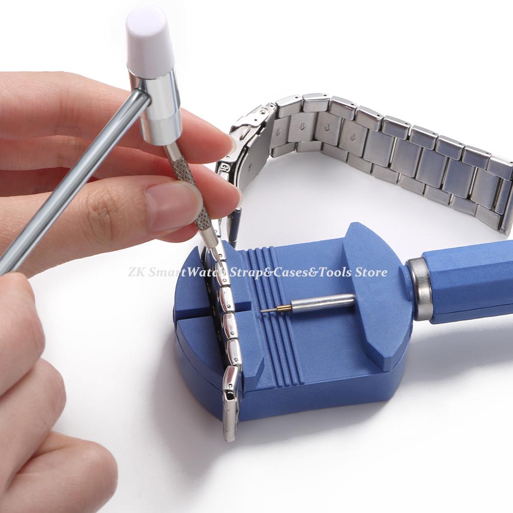 Watch Repair Tool Set Watch Link Band Slit Strap Bracelet Chain Pin Remover Adjuster Tool Kit Clean Cloth Watch Accessories