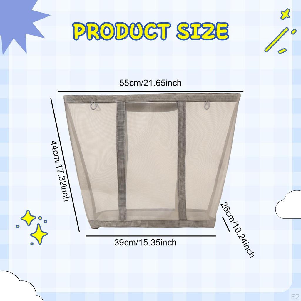 Hanging Mesh Laundry Basket for Storage of Dirty Clothes And Toys