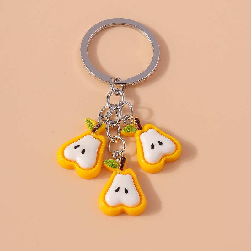 Niedlicher Harz-Simulationsfrucht-Schlüsselanhänger Traube Schlüsselanhänger-Anhänger für Autoschlüsselhalter Damen Mädchen Handtaschen-Dekoration Handgefertigter Schmuck Geschenk