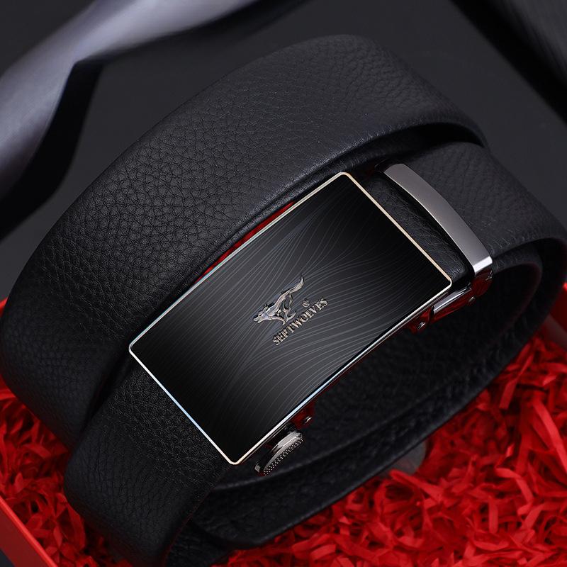 

Ремни для мужского бизнеса, ремни с автоматической пряжкой, ремни из коровьей кожи высшего слоя, подарки и ремни для брюк 130cm