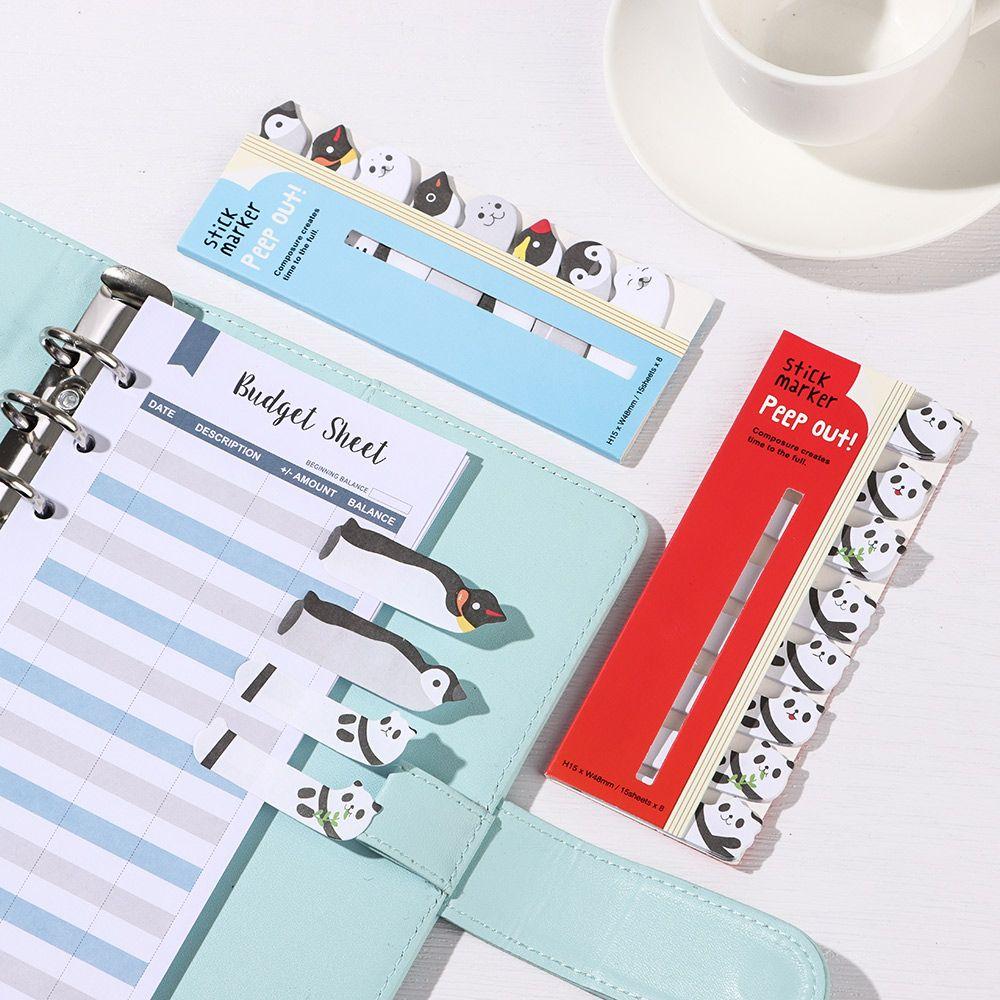 

Планировщик канцелярских товаров Panda Sticky Notes Index Опубликовано креативно для закладок Cute Kawaii Блокнот для заметок
