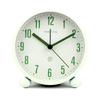 4-inch Metal Alarm Digital Round Table Clock with Silent Seconds and Night Light. Stylish, Modern, and Minimalist Design.
