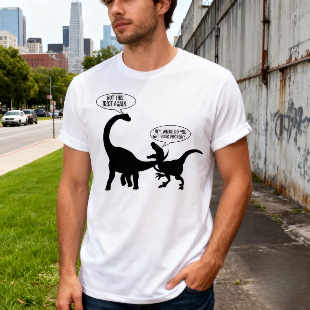 Hey Where Do You Get Your Protein Funny Dinosaur Shirt Unique Vegan TShirt Vegan Birthday Gift Tee Vegetarian Gift Men Women ... S разноцветный