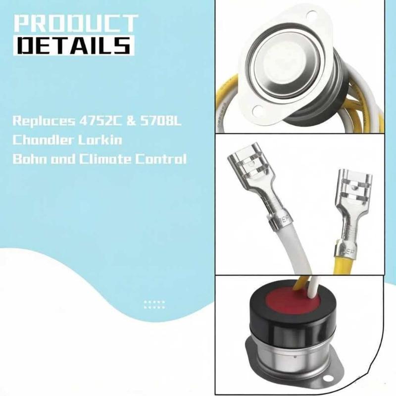 Refrigerator Defrost Thermostat Set Metal Texture for Efficient Frosts Reduction and Extended Appliance Lifespans