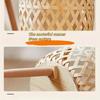 Bamboo Woven Plant Stand - Outdoor Decorative Flower Basket with Rattan Accents for Balcony & Garden, Flower Rack, Floor Fence