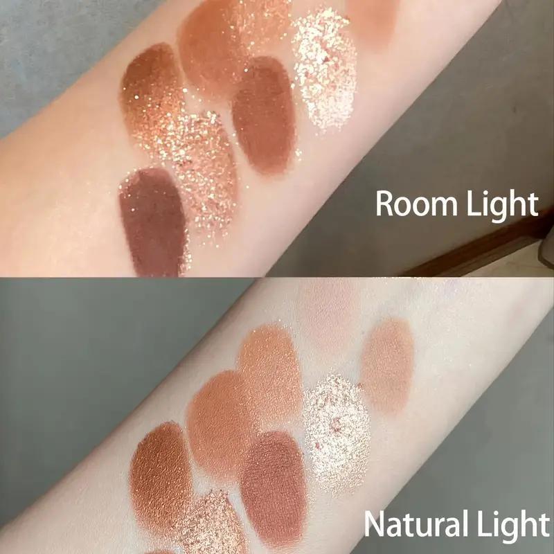 9 Colors Chocolate Eye Shadow Palette Pearly Matte Earth Color Eyeshadow Pallete Shiny Sequins Eye Pigments Lasting Makeup