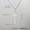 Collier Homme Spiritual Male Minimalism Stainless Steel Necklace Man's Jesus Cross Necklace for Man Collar Hombre