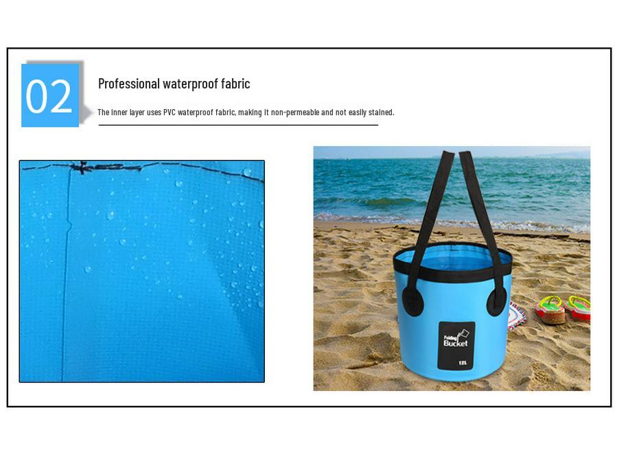 Portable Folding Waterproof Travel Fishing Bucket Bag