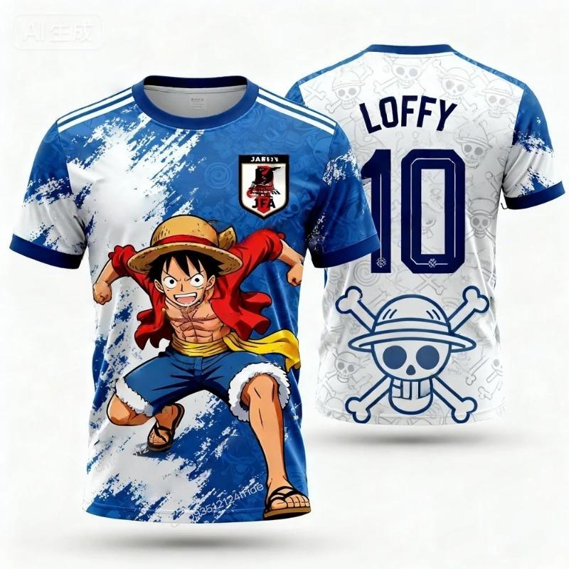 One Piece's Zoro Graphic T-shirt Japanese Anime Football Jerseys Sports Dry Quickly Men's T-Shirt Children's Clothing Tee Woman
