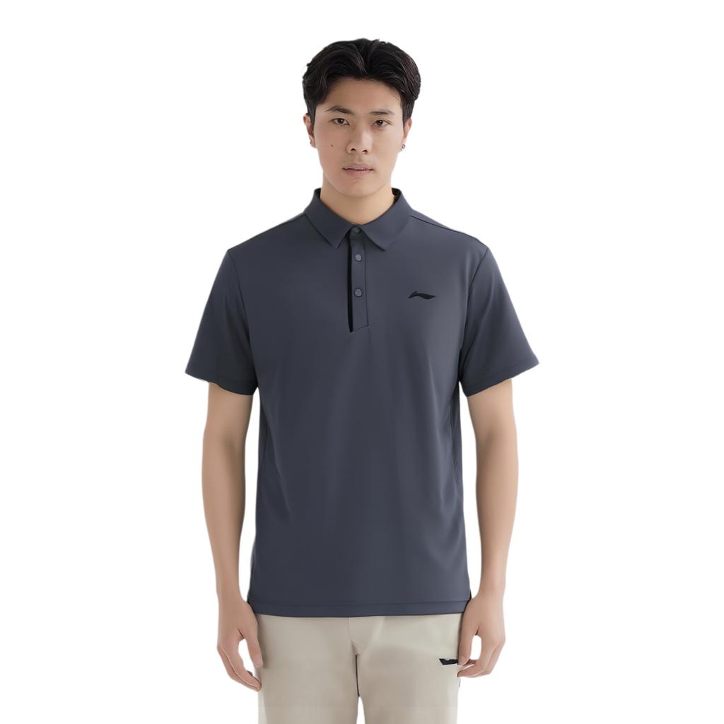 Li Ning Fitness Series Polo Shirt Men's Ebony Black APLU255-3