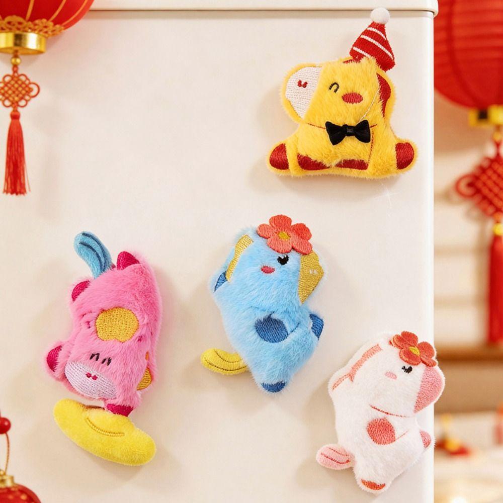 Cartoon Stuffed Animal Fridge Magnet Cute Zodiac Pony Refrigerator Stickers  Home Decoration