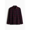 H M Flannel pajaMas Dark Blue Dark Red cHeck