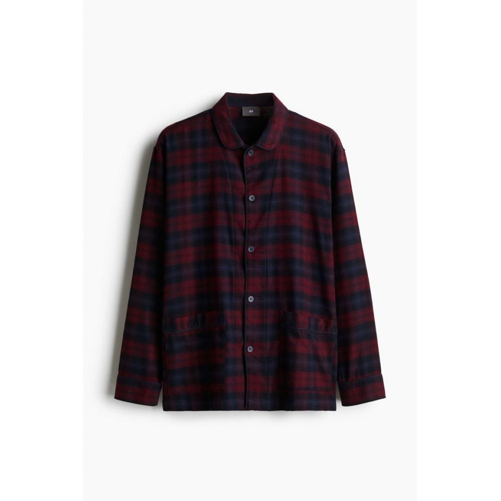 H M Flannel pajaMas Dark Blue Dark Red cHeck