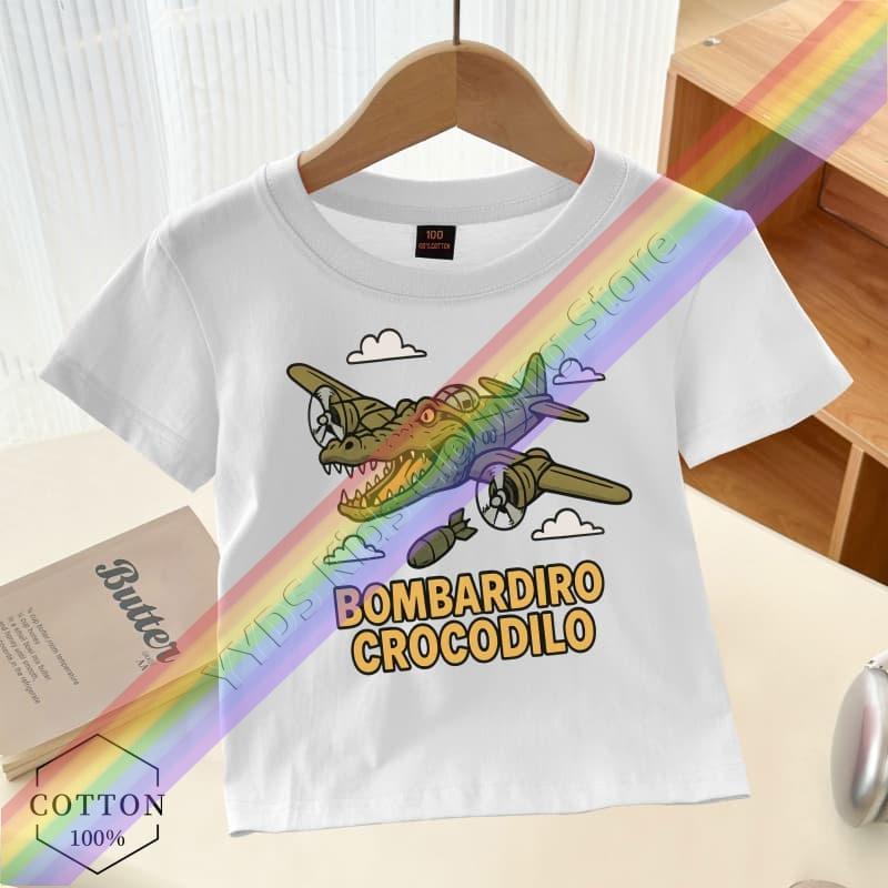 Jungen Mädchen Hirnfäule Italien Kinder T-Shirt Lustiger Cappuccino Assassino Aufdruck T-Shirt Kurzarm Rundhals Kinder Humorvolle Streetwear