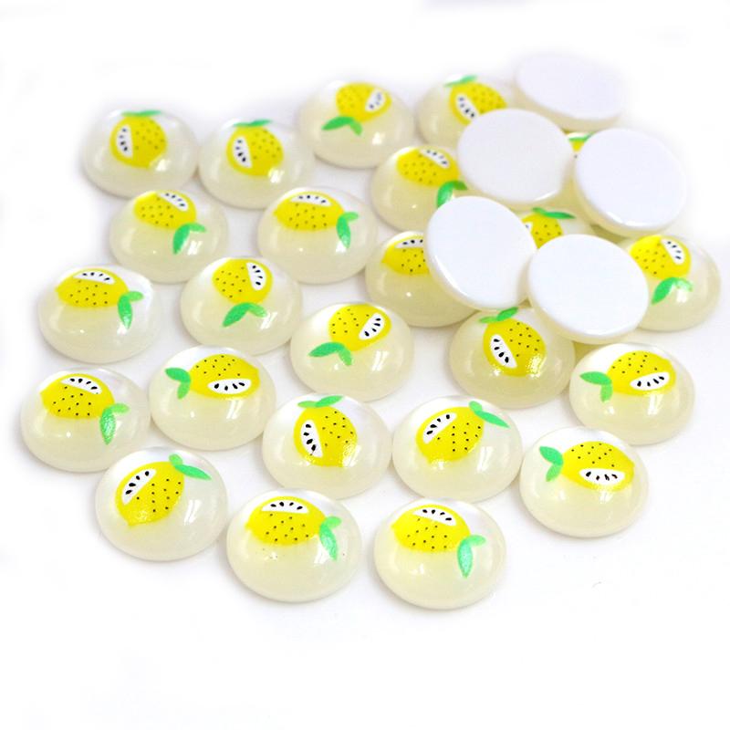 New Fashion 40pcs 12mm Mix Colors Stylish Color Half Ball Flat Back Resin Cabochons Cameo DIY Jewelry Making Accessories