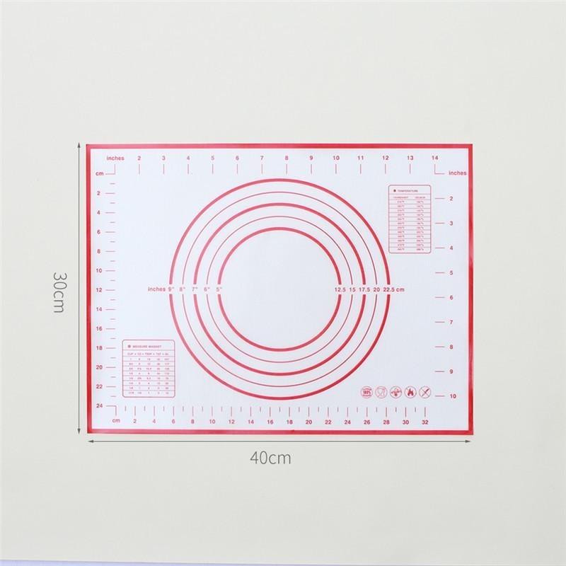 Silicone Baking Mat Pad Baking Sheet Pizza Dough Maker Pastry Kitchen Gadgets Non-Stick Rolling Dough Mat Cooking Tools Bakeware